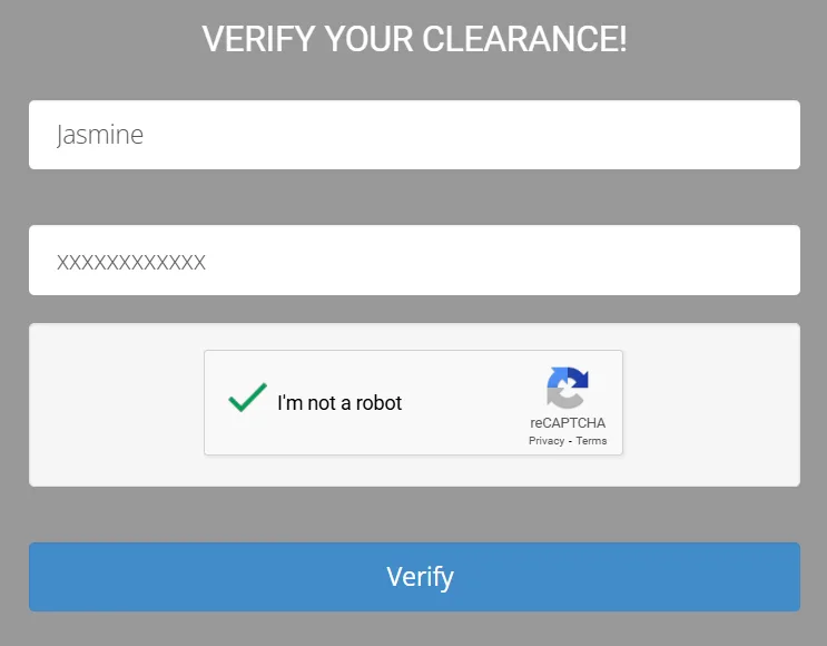 Police clearance verification