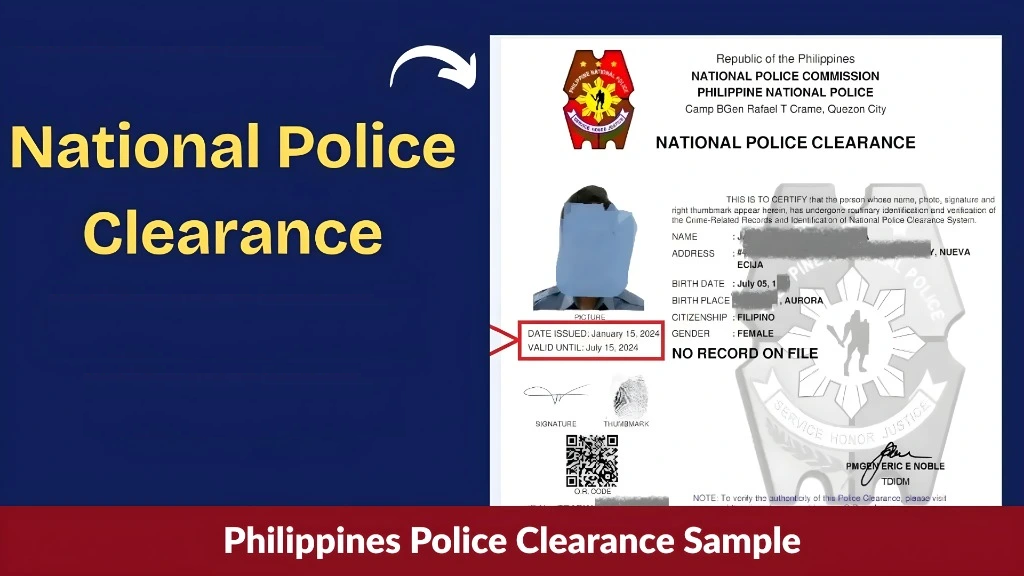 National Police Clearance Certificate Sample 2026 1 police clearance sample