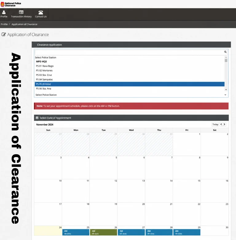 Police Clearance Appointment: Online Book Booking 2026 3 NPCS appointment schedule and date selection